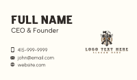 Axe Hammer Carpentry Business Card Preview