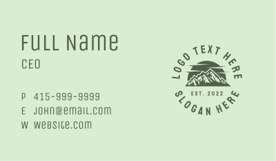 Green Mountain Scenery Business Card Image Preview