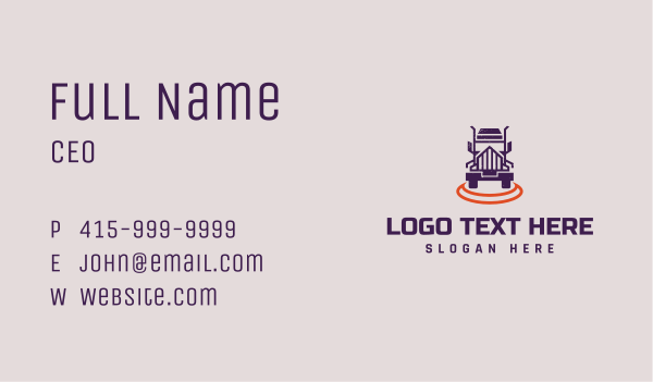 Truck Transport Shipping Business Card Design Image Preview