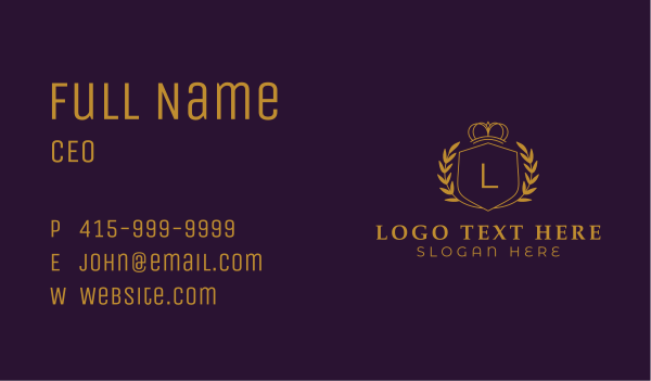 Golden Shield Academy Business Card Design Image Preview