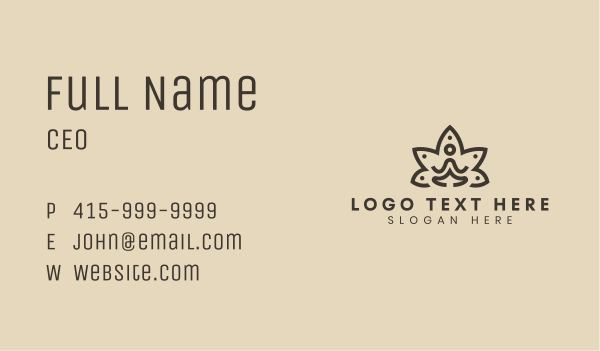 Human Lotus Yoga Business Card Design Image Preview