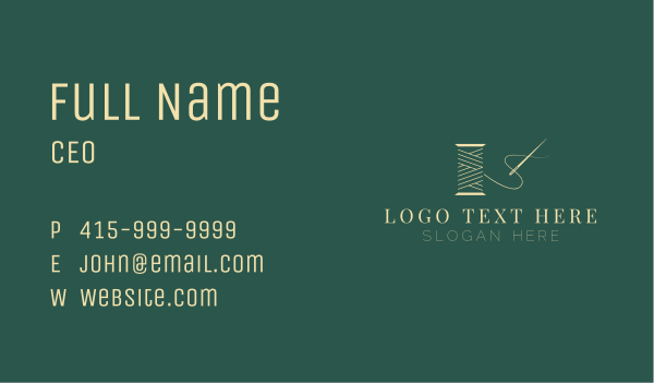 Sewing Spool Needle Business Card Design Image Preview