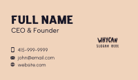 Rustic Generic Brush Business Card Image Preview