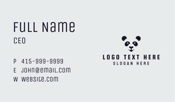 Star Panda Mascot  Business Card Design Image Preview