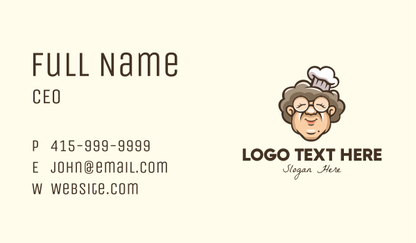 Grandmother Chef Cook Business Card Design Image Preview