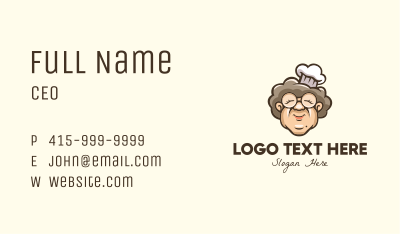 Grandmother Chef Cook Business Card