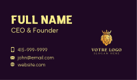 Golden Feline Lion Business Card Image Preview