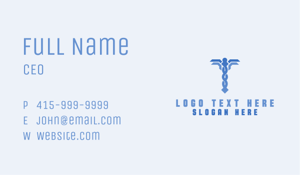 Medical Caduceus Healthcare Business Card Design Image Preview