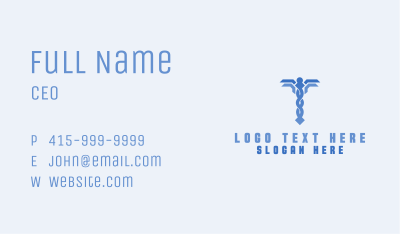 Medical Caduceus Healthcare Business Card Image Preview