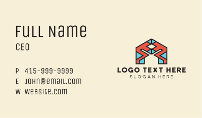 Geometric Letter A Pattern Business Card Image Preview