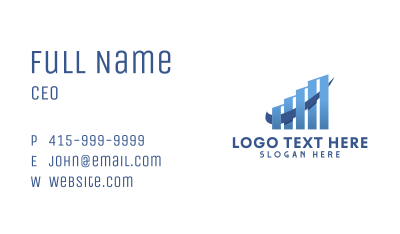 Growth Bar Chart Business Card Image Preview