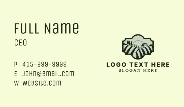 House Farming Field  Business Card Design Image Preview