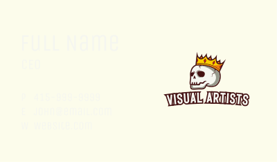 Royal Graffiti Skull Mascot Business Card Image Preview