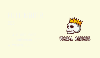 Royal Graffiti Skull Mascot Business Card