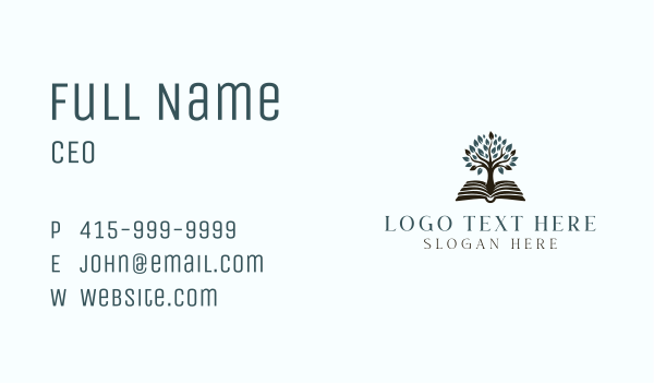 Book Tree Publishing Business Card Design Image Preview
