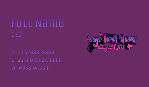 Techno Punk Party Business Card Design Image Preview