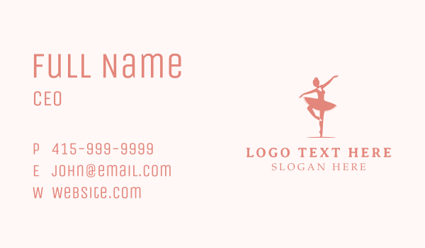 Pink Ballerina Tutu Business Card Design Image Preview