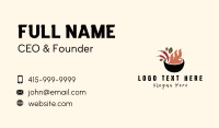 Fire Chili Pepper Bowl Business Card Image Preview
