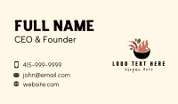 Fire Chili Pepper Bowl Business Card Preview