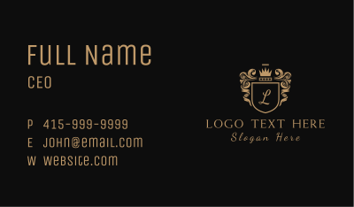 Royal Crown Lettermark Business Card Image Preview