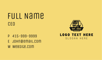 Shipping Truck Delivery Business Card Image Preview