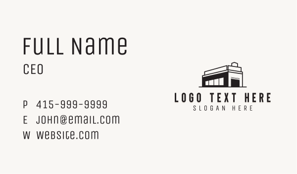 Stockroom Factory Building Business Card Design Image Preview