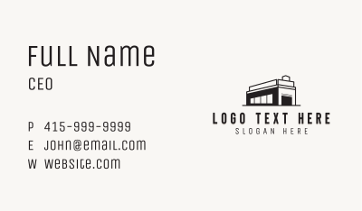 Stockroom Factory Building Business Card Image Preview