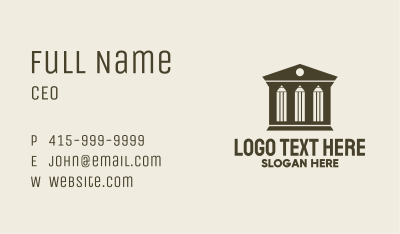 Pencil Law Building Business Card Image Preview