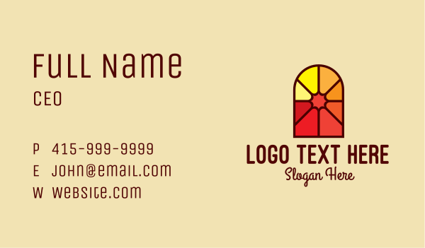 Stained Glass Religious Business Card Design Image Preview