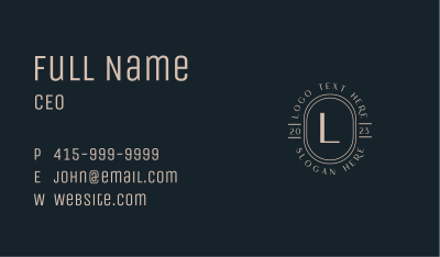 Elegant Boutique Store Lettermark  Business Card Image Preview