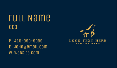 Horse Luxury Minimal  Business Card Image Preview