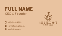 Brown Coffee Bean Barista Business Card Design