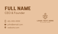 Brown Coffee Bean Barista Business Card Preview