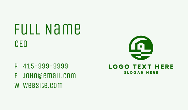 Farm House Field Business Card Design Image Preview