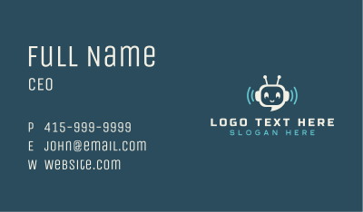 Cute Messaging Robot Business Card Image Preview