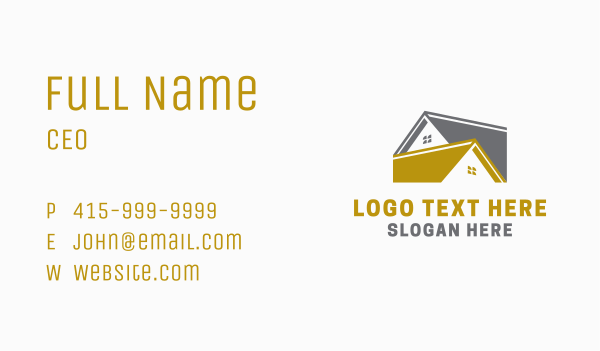 House Construction Roofing  Business Card Design Image Preview