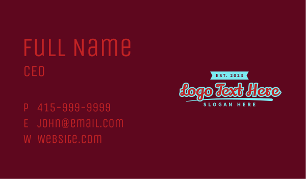 Classic Apparel Brand Wordmark Business Card Design Image Preview