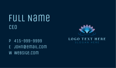 Lotus Hand Meditation Business Card Image Preview