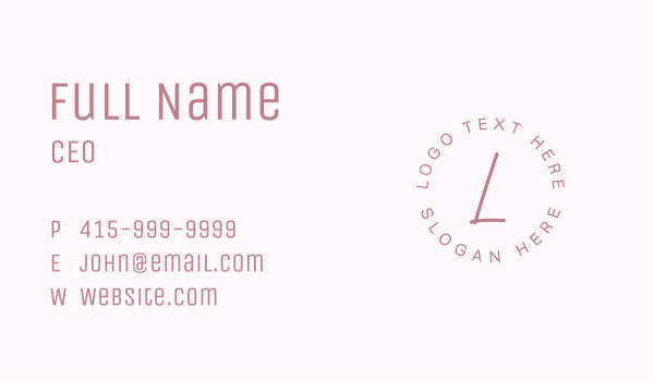 Feminine Handwritten Letter Business Card Design Image Preview