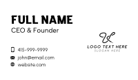 Signature Fashion Designer Brand Letter U  Business Card Image Preview