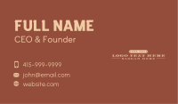 Western Business Wordmark Business Card Image Preview