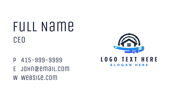 Plumber Pipe Wrench Business Card Design Image Preview