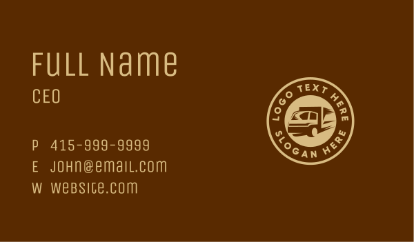 Fast Delivery Truck Business Card Design Image Preview