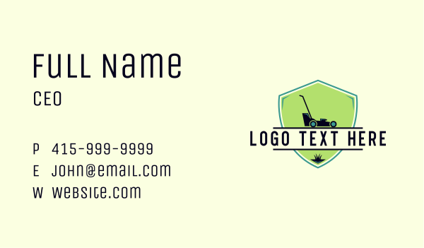 Landscaping Lawn Mower Business Card Design Image Preview