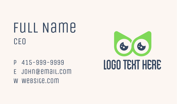 Owl Location Pin  Business Card Design Image Preview