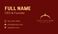 Gold Elegant Crown Business Card Preview