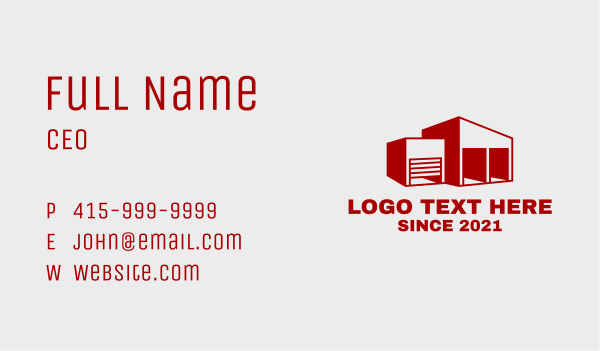 Storage Facility Warehouse Business Card Design Image Preview