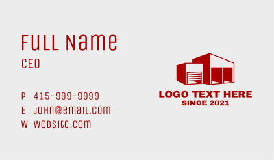 Storage Facility Warehouse Business Card Image Preview
