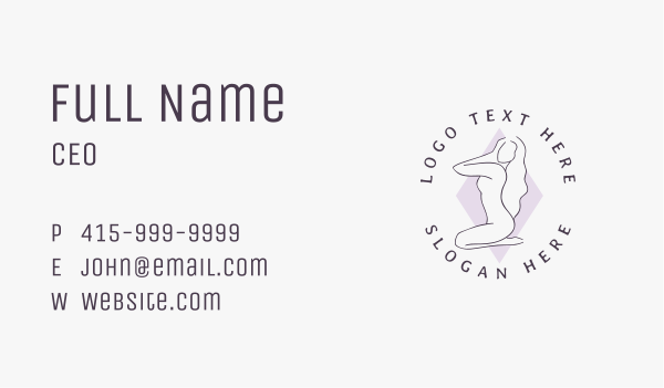 Purple Sexy Woman Business Card Design Image Preview