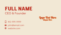 Retro Classic Script Wordmark Business Card Image Preview